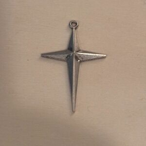 Vintage Catamore Sterling Signed 1" Long Cross Pendant